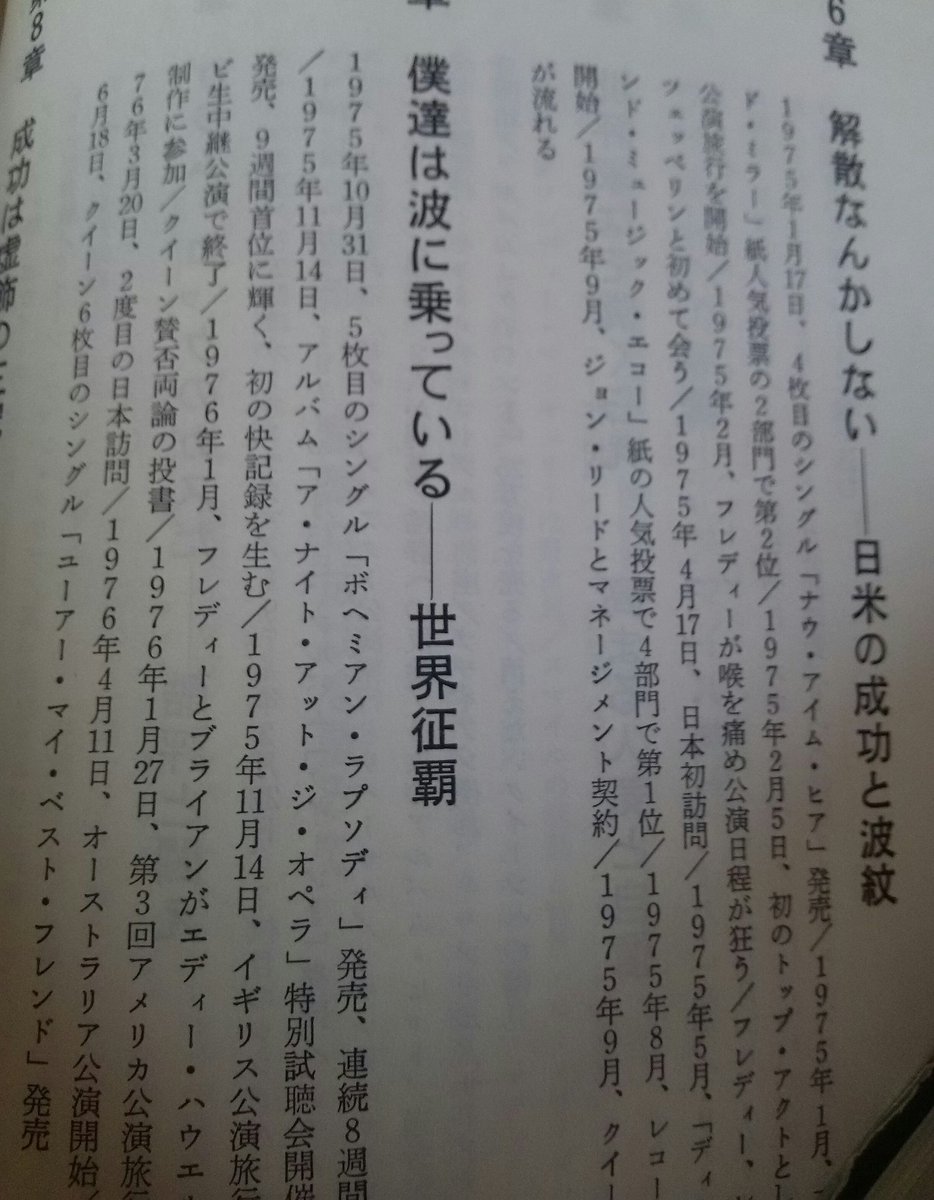 そして黒田史朗氏著「クイーン」1981 1968-1981年まで、 クイーンの