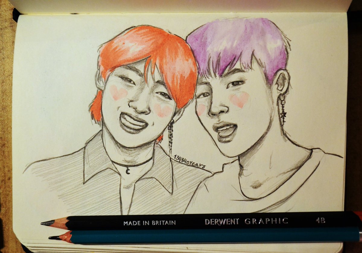 20190119 / day 19Vmin were so loud today so I drew them.  @BTS_twt