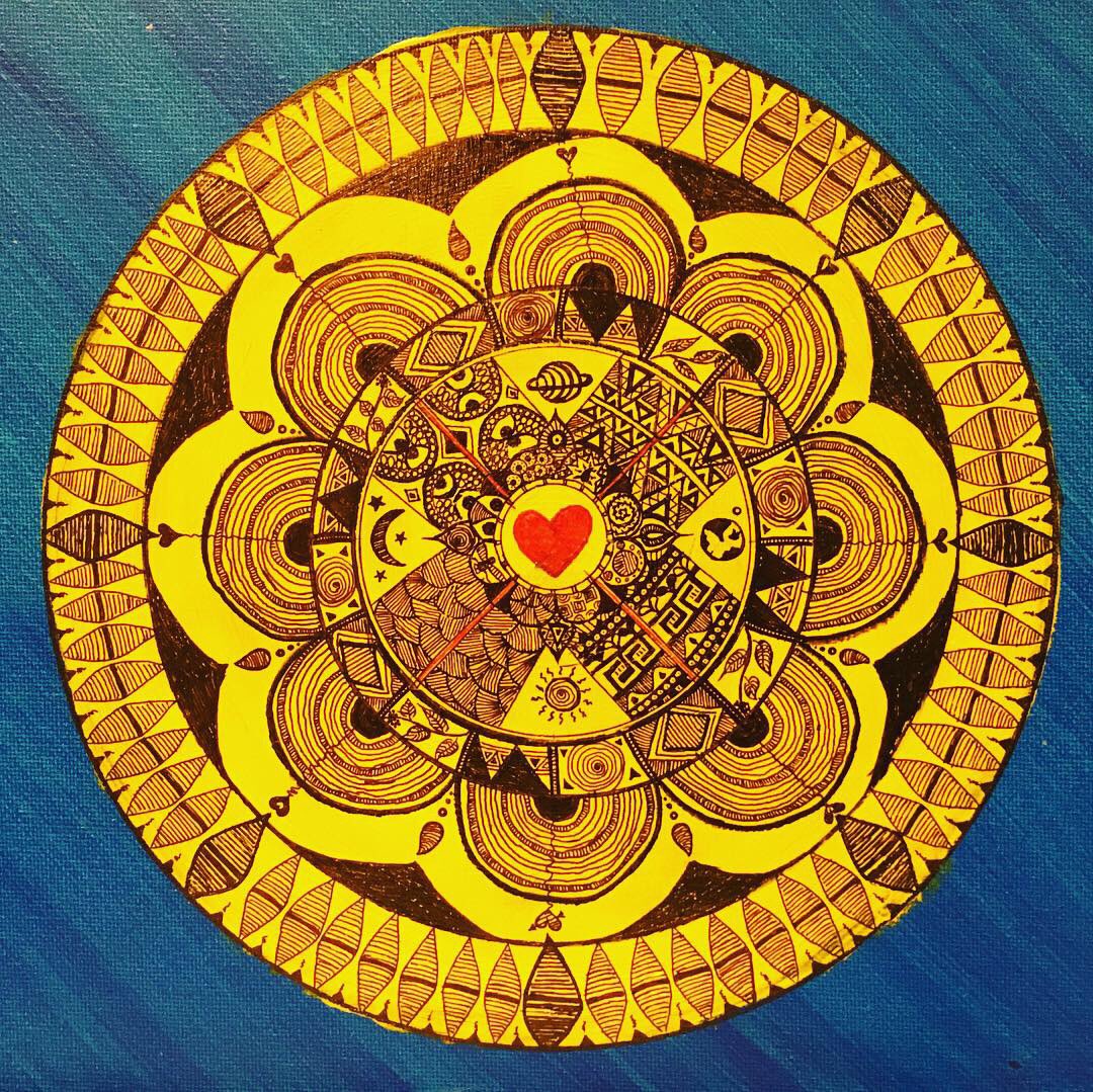 pavanapuresan's tweet photo. #Love makes the world go round. #FinallyItsDone! #zentangleart #zentangles #paintandpens https://t.co/YqMc4HARHG