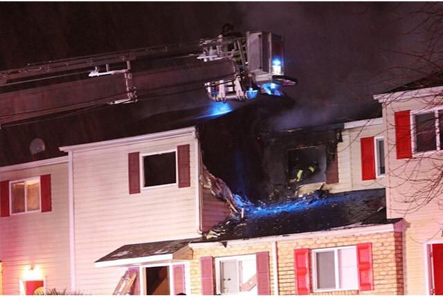 Tower 12 in service for 7 1/2 hrs and goes to it’s first fire. 2 story frame fire 2nd floor. Box 1233 Photo Dave Wilson