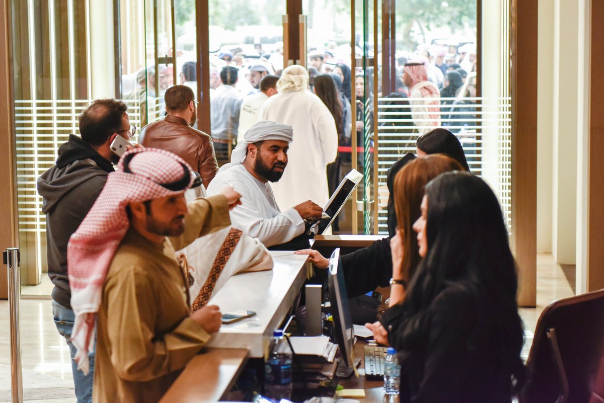 aldar's tweet photo. Sales surpassed AED 1.6 billion as buyers queued up over night outside Aldar’s sales centre on Yas Island to secure plots within #Aldar’s latest development – #Alreeman in the Al Shamkha area of #AbuDhabi, catering to the mid-income segment, with investment zone status. https://t.co/FM1syIKQXe