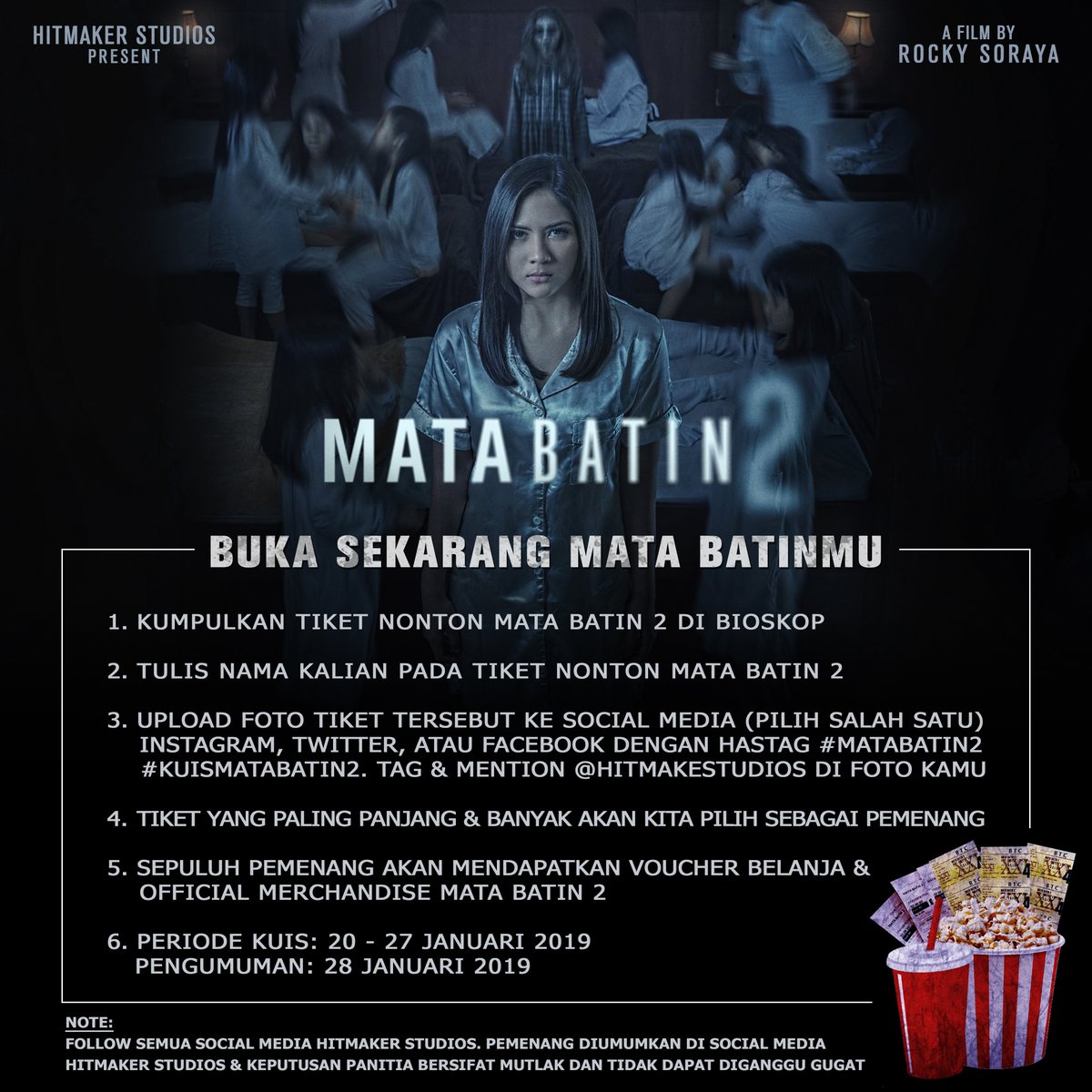 Setelah membuka Mata Batin-mu 👁 di bioskop sekarang giliran kamu ikutan kuis Mata Batin 2 👁
.
.
#kuismatabatin2
#matabatin2
#fearthedead
#hitmakerstudios