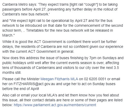 FairGoW_endBus's tweet photo. New timetable by April 27... 🤔 #auspol #cbrpol #LightRail #NewTimetable #FairGoSundayBus @_candiceburch @ElizabethLeeCBR @carolinelec @ShaneRattenbury @alistair_coe @markparton @ChrisSteelMLA @In_The_Taratory @EKikkertMLA @PetterssonMLA @RachelSS_MLA https://t.co/t7O0u3vZ3x https://t.co/UUksfBA0OC