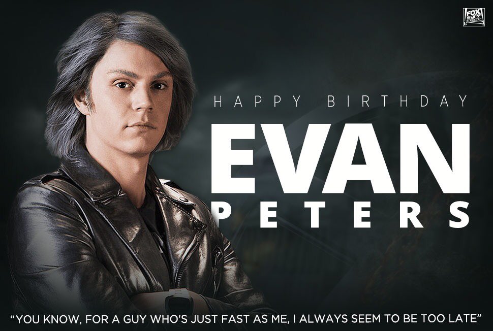 Blink an eye and you might miss him. Here\s wishing Evan Peters a.k.a Quicksilver a Happy Birthday! 