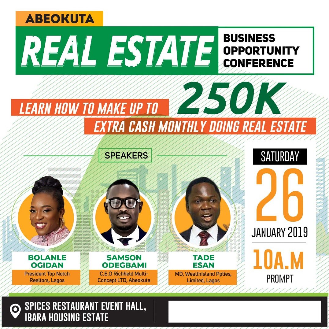 funmee001's tweet photo. We are counting down to this life changing business opportunity conference already 💃💃💃

Limited seats are available for reservations. DM for more information and reservations. #Entrepreunite #Abeokuta #RealEstate  #Ogun2019 https://t.co/354F0i8Gzm