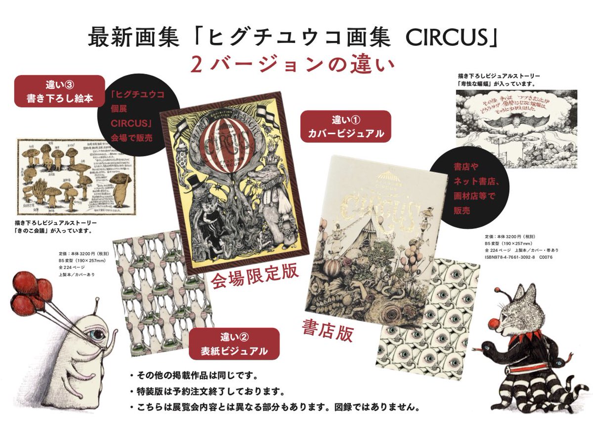 新品未使用 ヒグチユウコ 画集 CIRCUS 限定特装版 ボリス雑貨店