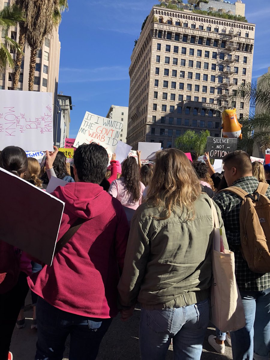 Ninethebeast's tweet photo. Me & my aunt is our first time to march for all women. We came to support and show our love for all the women to have all the equality rights (Womens March LA 2019) ✊🏿🙏🏻💛❤️⚡️ #WomensMarchLA #WomensMarchLA2019 #WomensMarch #WomensMarch2019 #WeMarchFor #WhyWeMarch #TimesUp #MeToo https://t.co/Zonh5b7GS8