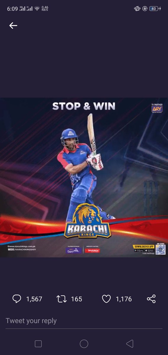 blackryder76's tweet photo. @KarachiKingsARY https://t.co/2kOJFsENjM