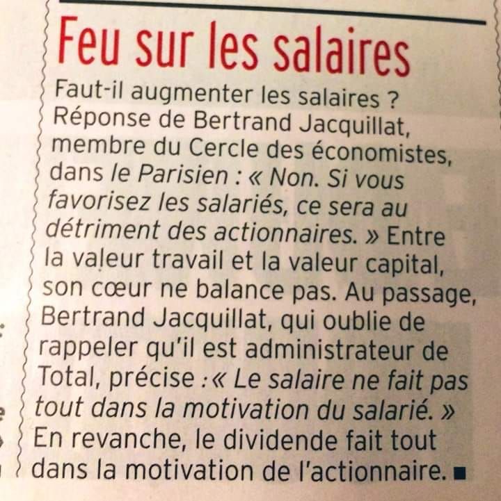 linfocitoyenne's tweet photo. Provenant d'un économiste du journal «Le Parisien». Faut le lire pour le croire tellement ses paroles sont à vomir...

Via Esprits Libres https://t.co/ijGeNRewsT