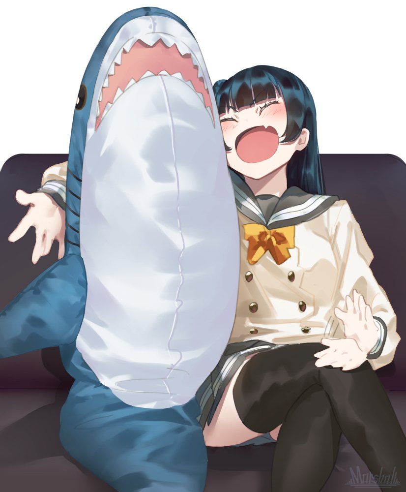 サメと意気投合する善子。