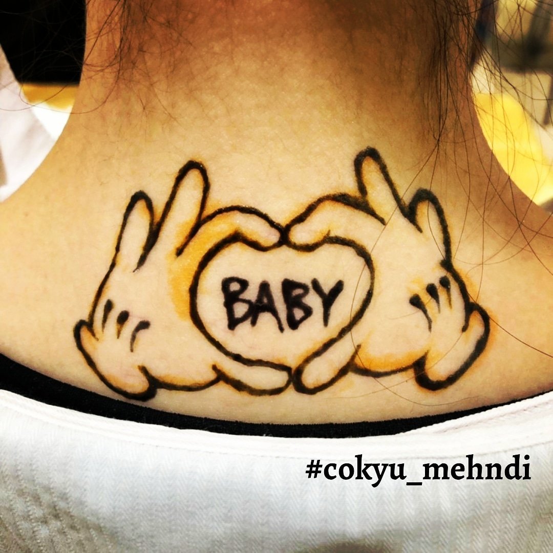 Cokyu Mehndi ヘナタトゥー広島 ジャグアタトゥー広島山口岡山 あなたの 好き を自由に描きます Cokyu Baby Mickey Mickeymouse Heart ハート Love ラブ ベイビー ミッキー ミッキーマウス ディズニー Disney ヘナタトゥー ジャグア