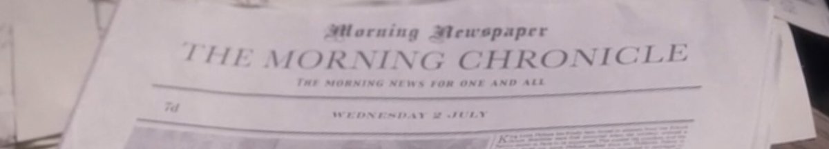 If you’re still not certain what time of day it was published, the bizarre and totally invented slogan clarifies that this was ‘All the MORNING News for One and All.’ This also sounds like something from a radical Chartist paper, not a fairly respectable middle-class daily paper.