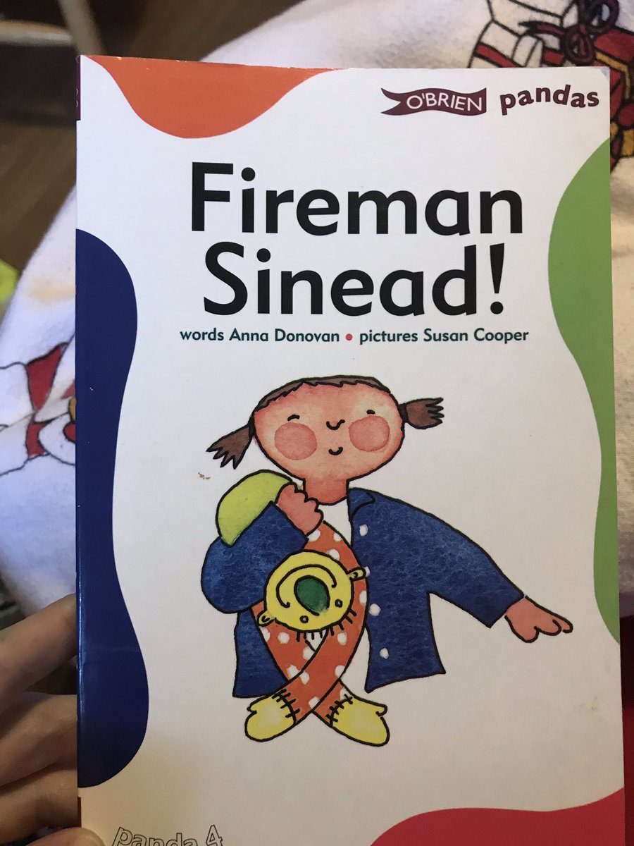 DonnaDmaher's tweet photo. @DubFireBrigade @hansummers @OBrienPress @sarahwebbishere My daughter got a book Fireman Sinead about a girl wanting to be a fireman!  There are books out there 👩🏻‍🚒 https://t.co/y4FVhDQrzE