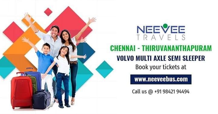 neeveebus's tweet photo. Be a true traveler, don't be a temporary tourist.

The festive season over its time to back work, book your tickets at https://t.co/QWn5l3tpOo

Chennai (#Siruseri) ⇄ #Bangalore (#Hebbal) (A/C Bharat Benz   Sleeper)
Chennai (#Avadi) #⇄ Trivandrum, #Kazhakootam https://t.co/cRPop3rKIX