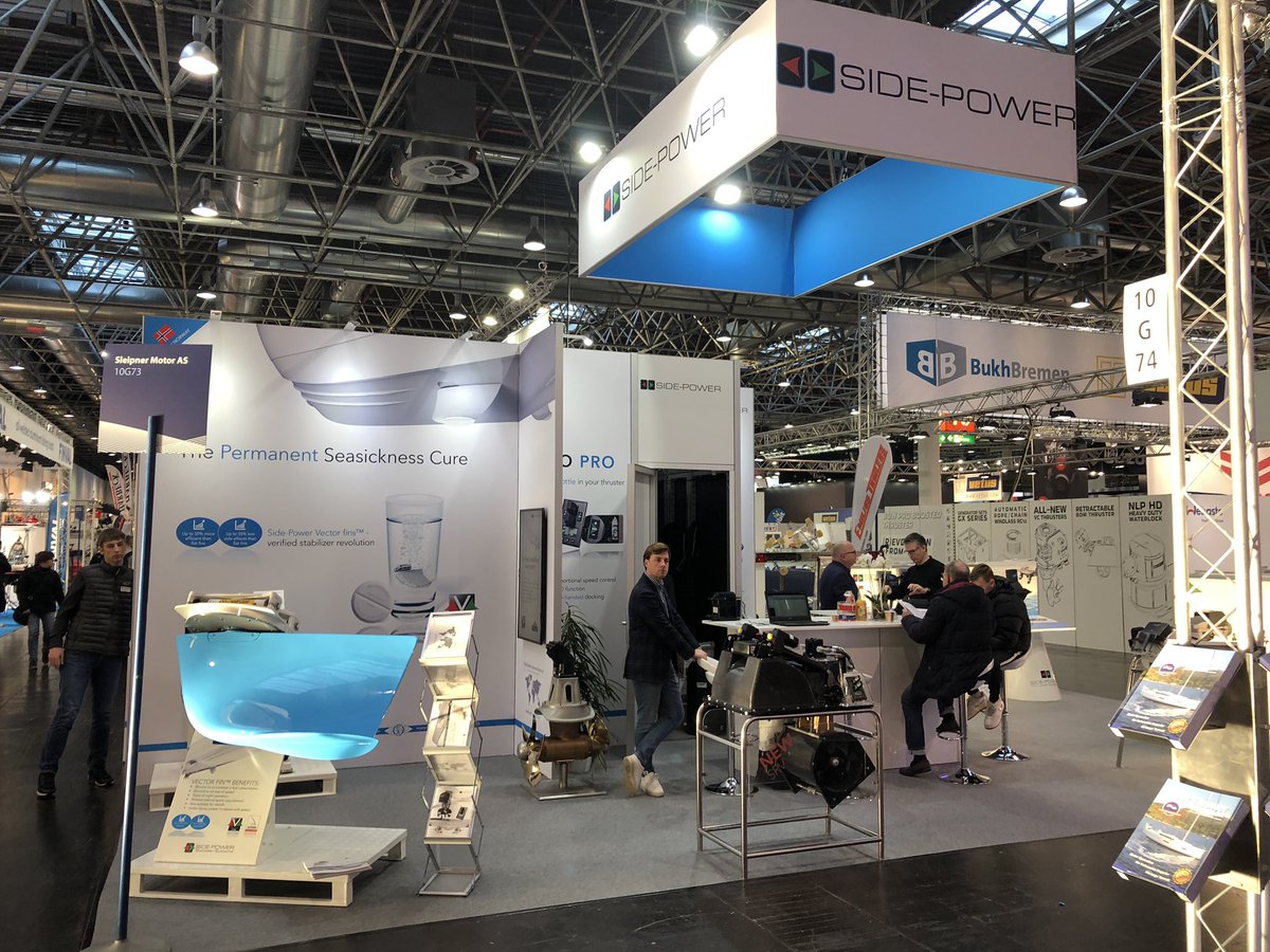 Wij zijn de hele week aanwezig op beide #SidePower stands: hal 10/G73 en hal 7a/F23. #BootDusseldorf #thrusters #stabilizers