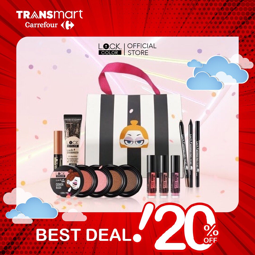 Transmart_IND's tweet photo. Annyeonghaseyo!
L.O.C.K Color brand kosmetik dari Korea kini telah hadir di Transmart. Sampai 31 Januari 2019, ada diskon 20% utk semua produk L.O.C.K Color & free Casual Pouch setiap pembelian 3 produk.
#TransmartCarrefour
#LockColor
#KBeauty
#KoreanMakeup #BerawalDiTransmart https://t.co/sNxgdRA6EX