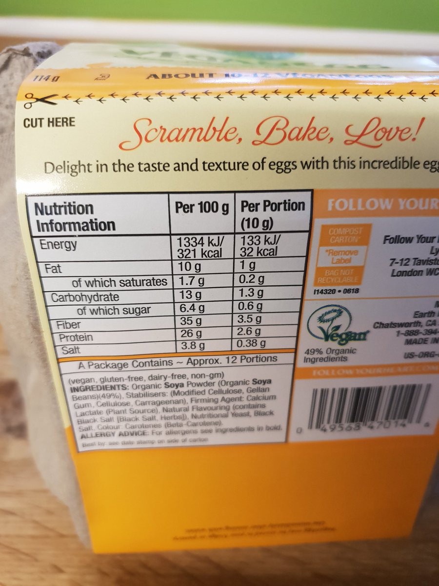 Rach_Jenn's tweet photo. Refusing to be a part of the egg and dairy industry 🤞  

These #vegan eggs are a nice alternative. Holland and Barrett penny sale for the win #yesibought4 #willLastages #doyourbit #eggfree #dairyfree #glutenfree https://t.co/rlxyn7Nux4