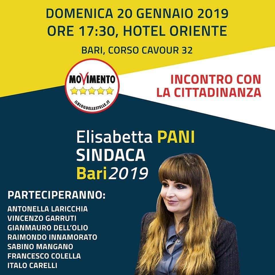 M5SBariIV's tweet photo. Non Mancate, Vi Aspettiamo!!
#ElisabettaPaniSindaca #Bari2019 #Bari #Oggi #HotelOriente #m5s #corsocavour #votam5s #m5sbari
#ForzaElisabetta #viaspettiamo https://t.co/n7E8ZoXyea