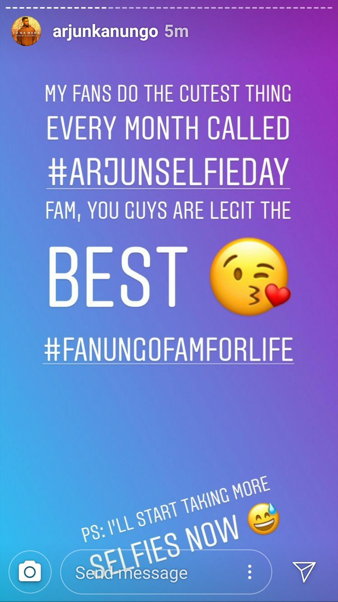 It's #arjunselfieday today. And we're having fun💥 @arjun_kanungo ♥