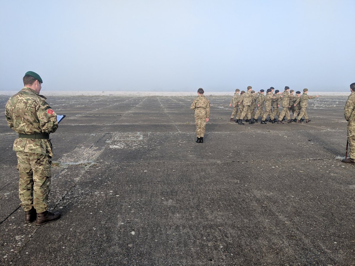 Beds&amp;HertsACF New SMI(T) feeling at home on a frosty parade square.