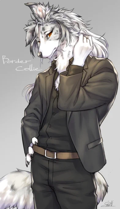 犬 × スーツ 