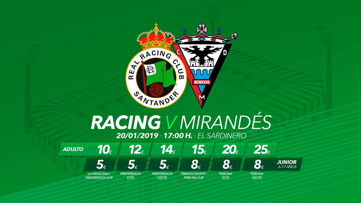 Esta tarde damos cobertura al partido de #fútbol #Racing vs #Mirandés