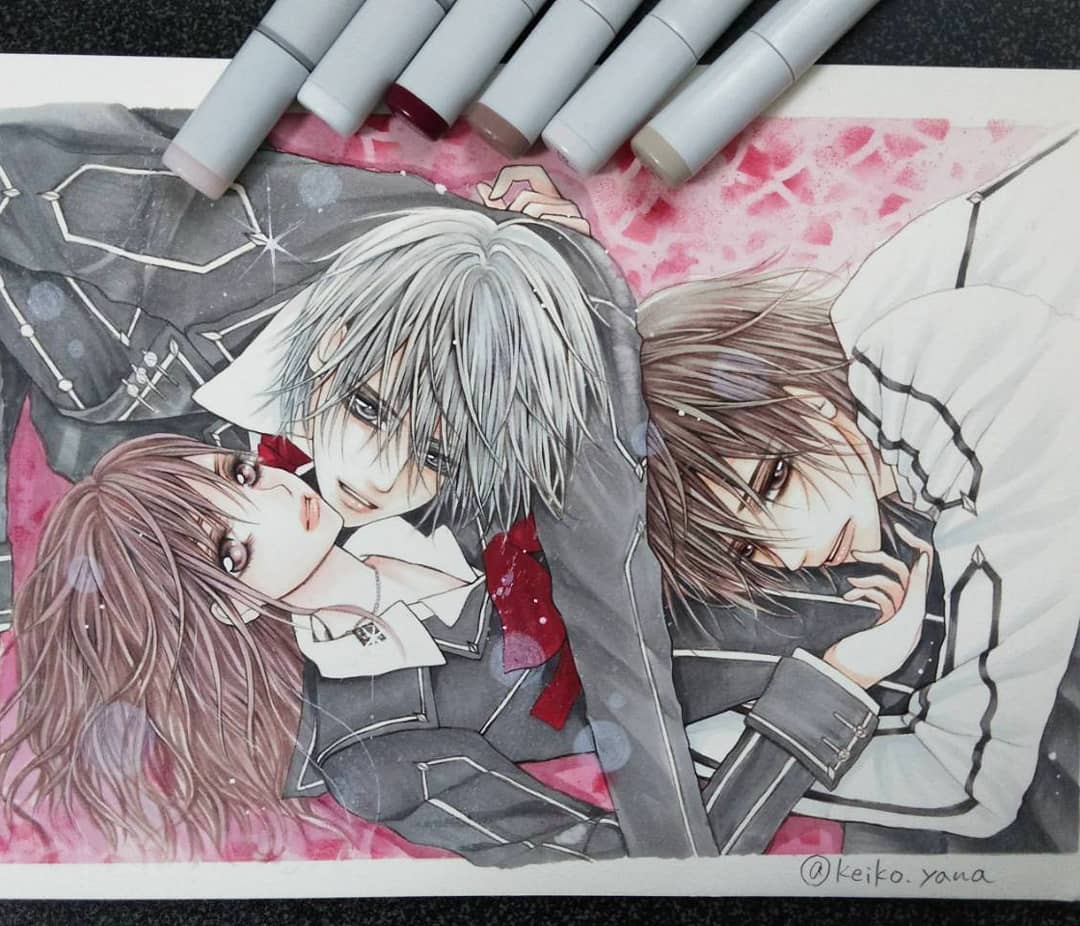 Keiko Yana 4巻発売楽しみーー ヴァンパイア騎士 Vampireknight 錐生零 玖蘭優姫 玖蘭枢 イラスト完成 お絵描き T Co F6a8zceaoh Twitter