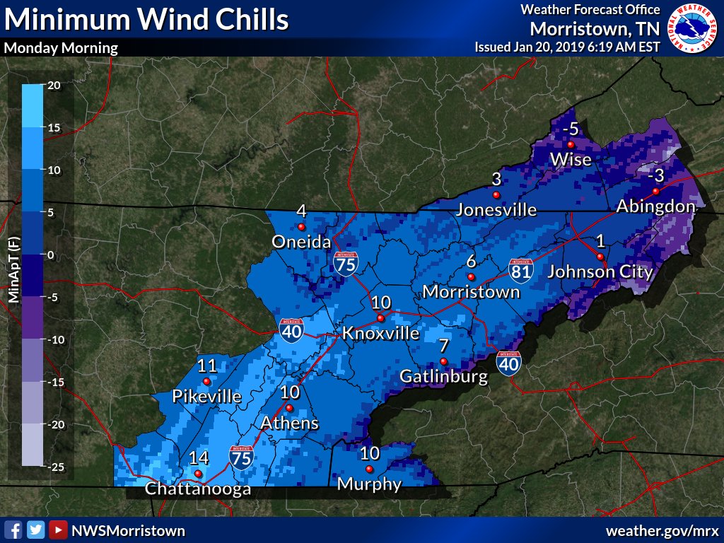 NWS Morristown on Twitter "Arctic air will settle into the area