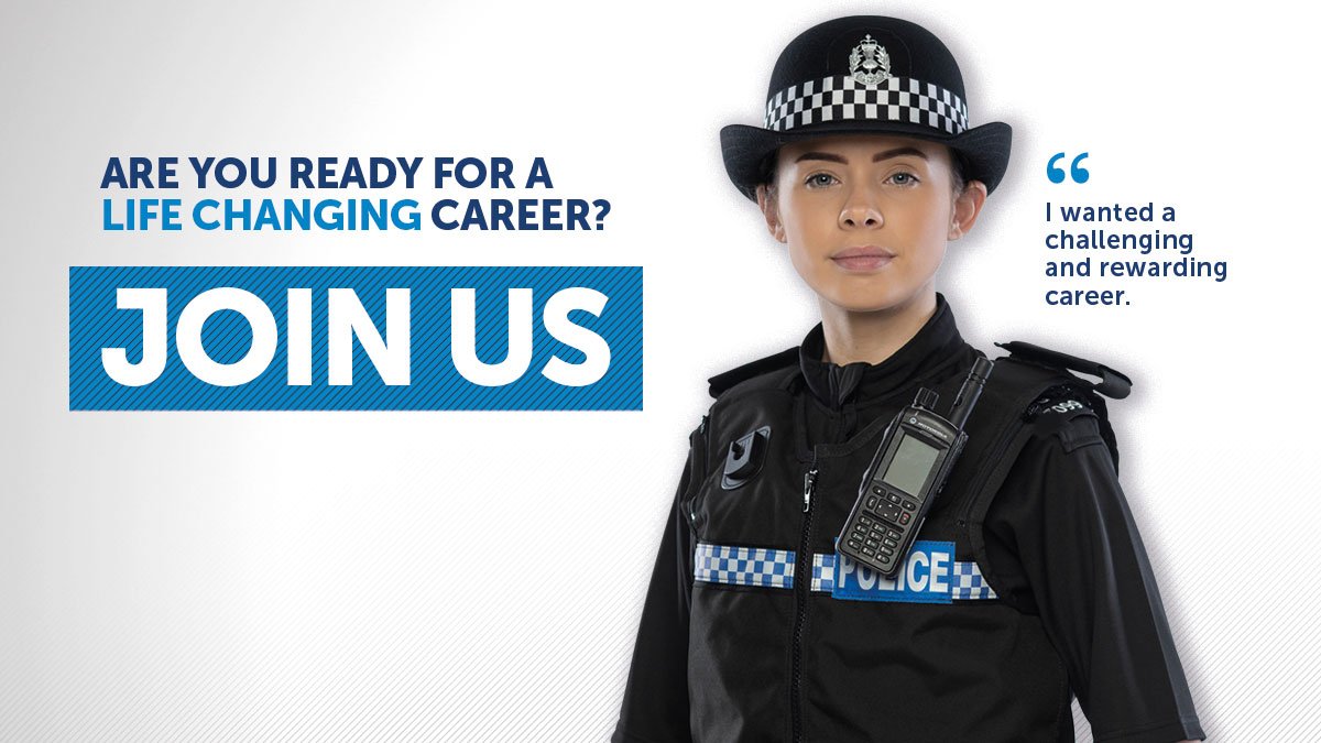 PoliceScotland's tweet photo. Ready for a life-changing career?  We're recruiting Police Officers! Join Us! 👮🚔

#MakeADifference #PoliceScotland 

https://t.co/aKA37qNAFh https://t.co/lmUkUlHMRo