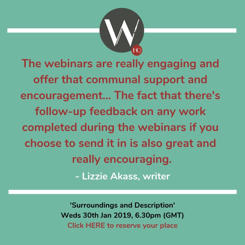 This week we've been talking about the benefits of online workshops or webinars for your writing.

<a href="/ElizabethAkass/">Lizzie</a> comments on the communal support and encouragement they provide below. Plus, read more about the benefits:
wordsmithhq.co.uk/writers-nook-b…

#writing
#workshops 
#online