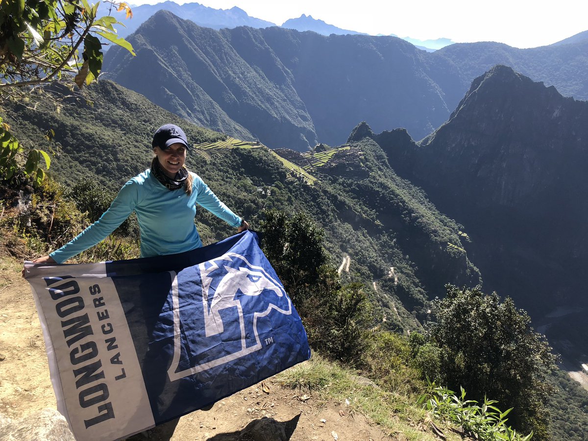 schnekser's tweet photo. Representing @longwoodu @longwoodalumni in Peru during my solo trek and field science expedition. Pictures from: Sacred Valley of the Inca, Inca Trail, Machu Picchu from the Sun Gate, and The Boiling River #boilingriver #proudalumna #longwoodlancer #flagraiser Class of 2005 https://t.co/7EBQuTgm6k