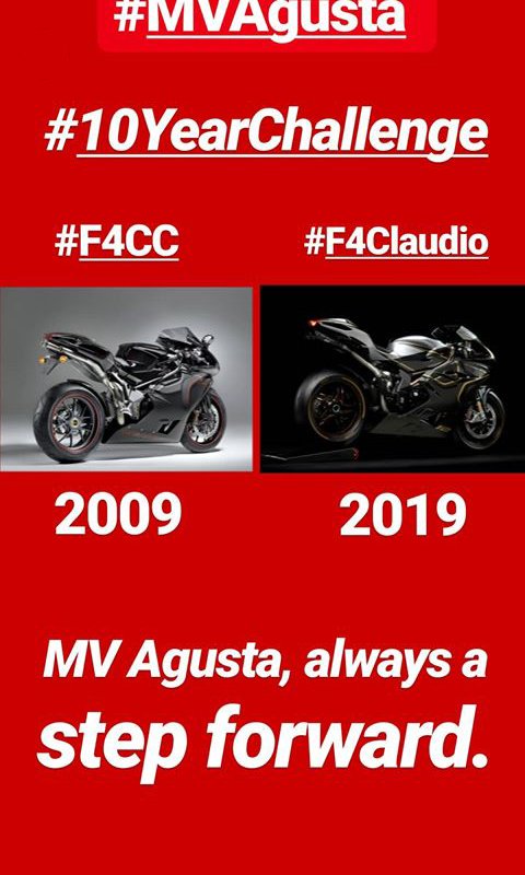 mvagustistagram's tweet photo. #F4's #ClaudioCastiglioni #10YearChallenge. Always a step forward. #MVAgusta #F4CC #F4Claudio https://t.co/TKkoRgpfvl