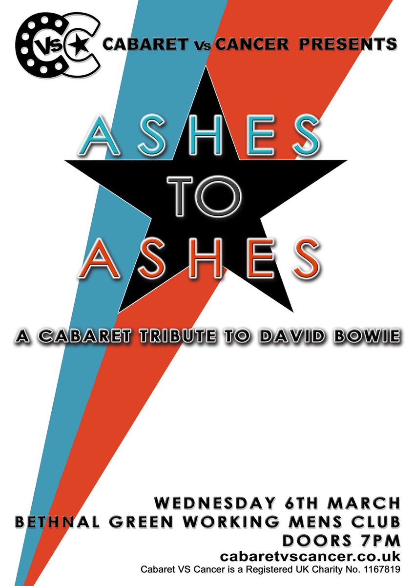 This #AshWednesday we will be presenting Ashes to Ashes, a cabaret tribute to the late, great David Bowie.

With <a href="/SoFuckinSuave/">Benjamin Louche</a> <a href="/DustyLimits/">Dusty Limits</a> <a href="/MaloneMissy/">MissyMalone</a> @LaurenceOwen 

designmynight.com/london/bars/be…

#DavidBowie #BowieForever #london #ashestoashes #charity #eastlondon #bowielondon