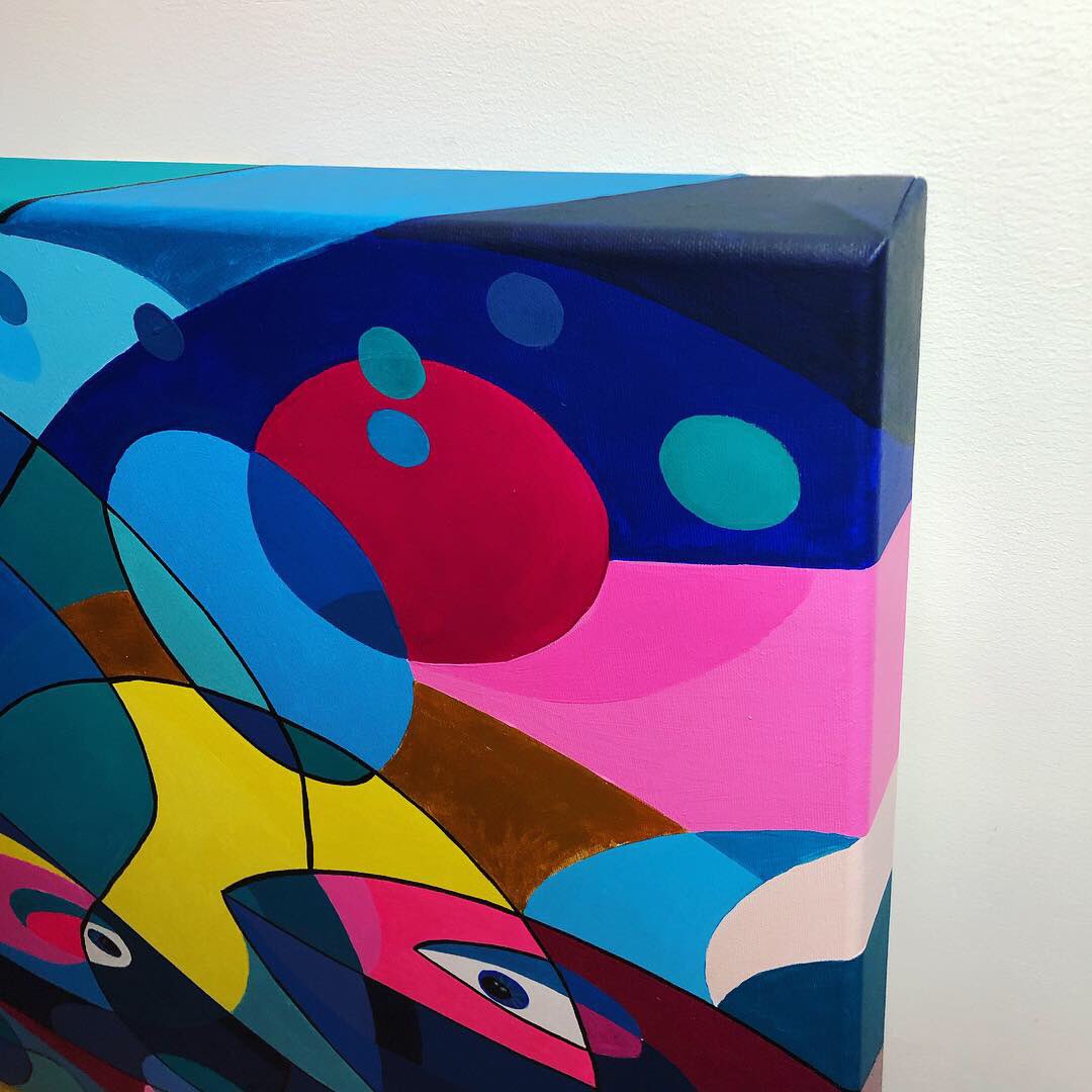 SentjesArt's tweet image. Wow, this explosion of color and forms flowing is ready to move to another home. It has been on my livingroom wall for some days now, i have enjoyed it a lot, and it has been labeled ‘finished’. In a few hours it will be on my art site (sentjes.nl) for sale.