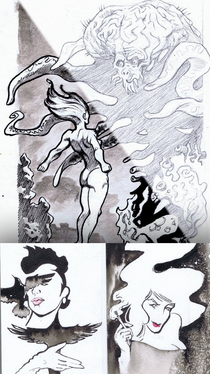 latte_ink's tweet photo. Had a blast on twitch today, and inked a few pieces I've been wanting to finish! #ink https://t.co/BfrRdI3Ebf