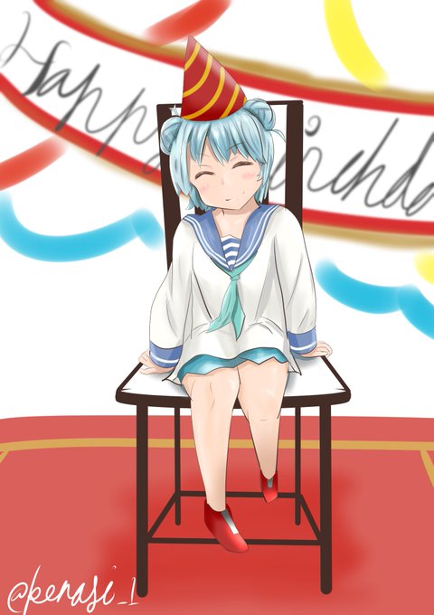 はっぴーばーすでいさみゅー
#艦これ版深夜の真剣お絵描き60分一本勝負 
#艦これ版真剣お絵描き60分一本勝負_20190120 