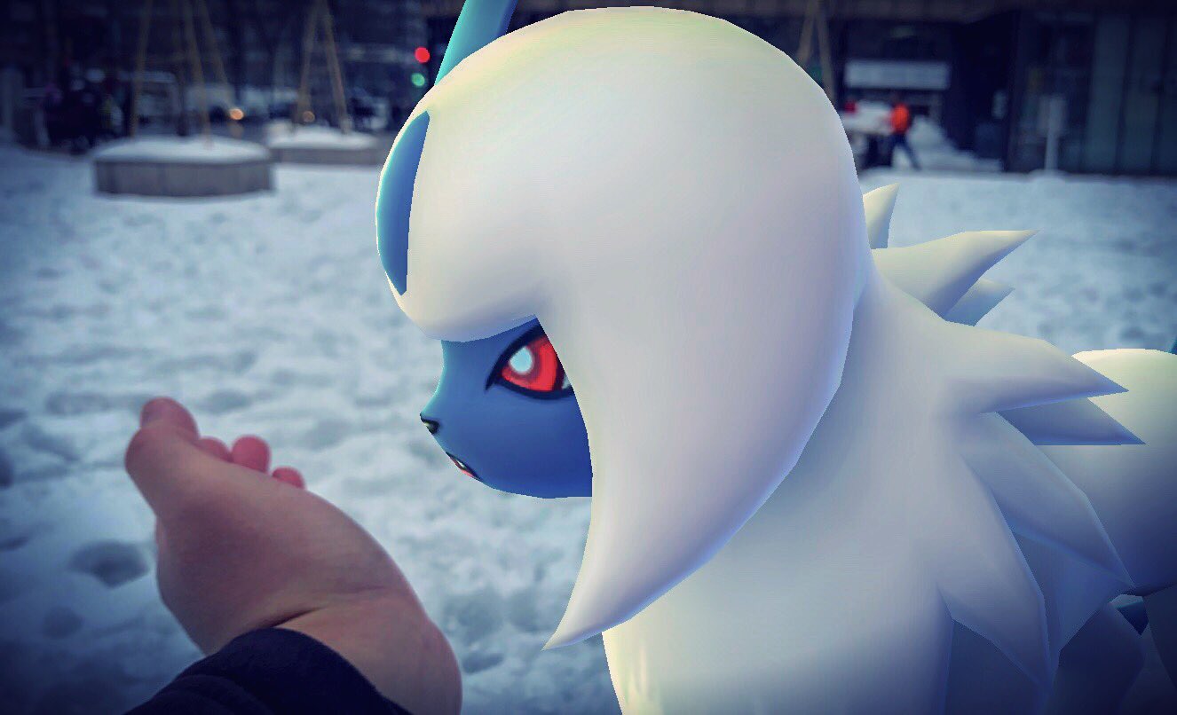 チロ 手を暖めてくれるアブソルさん ポケモンgo Pokemongo Pokemongoar Arplus アブソル せいぎのこころ T Co Zrxrmvzu6x Twitter