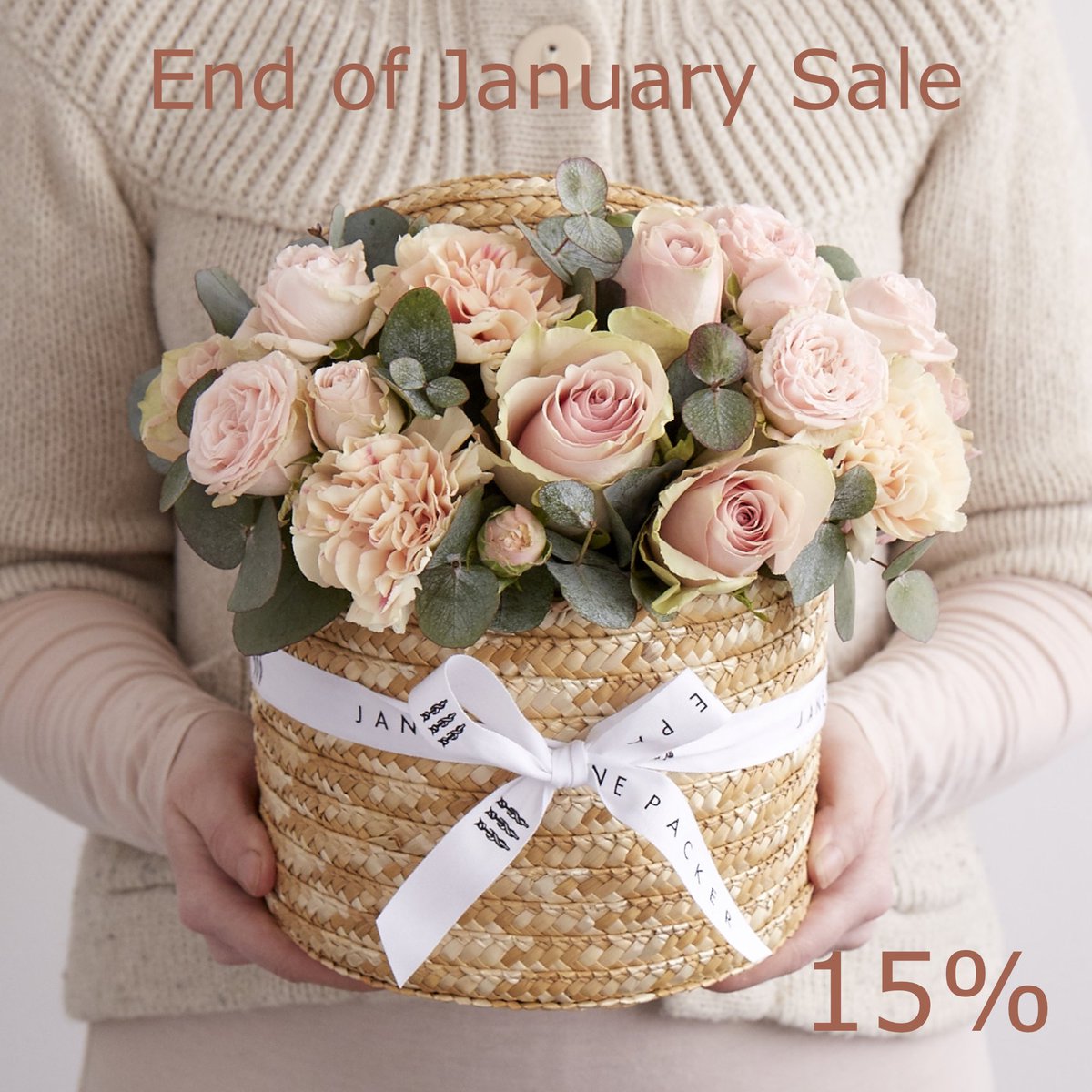 We’ve just launched our End of January Sale! Enter code JAN15 at checkout to enjoy 15% off our range of Spring bouquets. Tap here to find out more ow.ly/6shb30nnFbI Hurry, ends Saturday 26th 
T&amp;Cs apply - valid for online orders only .