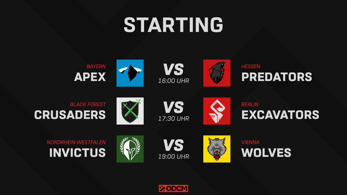 Noserino_'s tweet photo. Die #ODCM geht wieder los! 🔥
Hier seht ihr die Matchups für heute! 💪
Zusammen mit @Darco_OW casten wir das ganze für euch auf 🎙️
▶️https://t.co/LdPzubFUyi ◀️ https://t.co/rsog9KaaWA