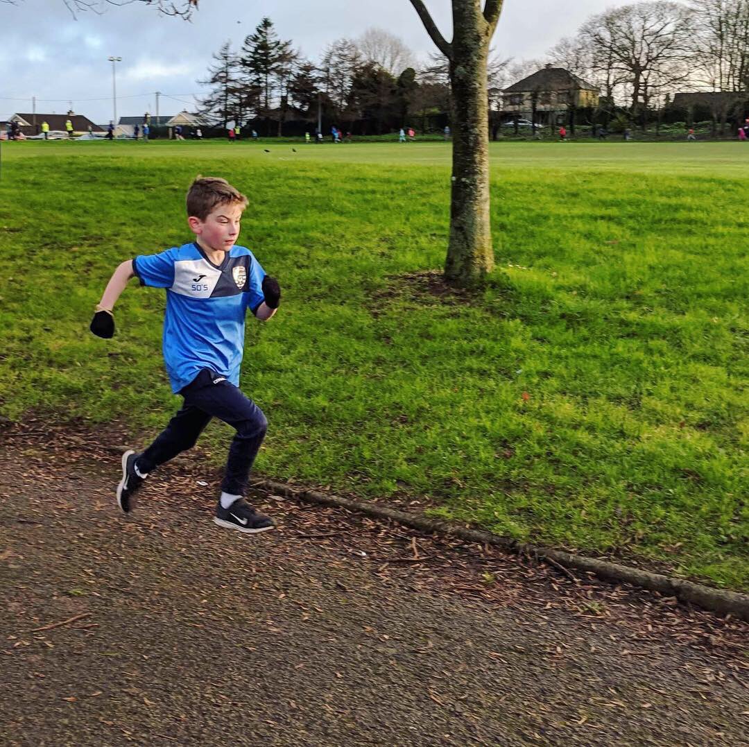 My 8 year old giving it everything at his first Junior Parkrun this morning  @cobhjnrparkrun #VHIRewards #Parkrun @parkrunIE