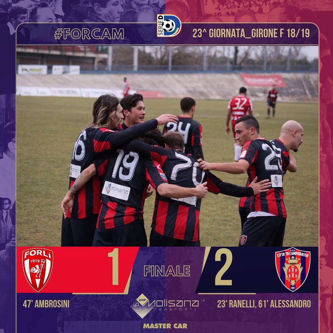 sscampobasso's tweet photo. 🔴🐺🔵 Finale da Forlì: il Campobasso espugna il Morgagni in 10 uomini. Forza Lupi!
#FORCAM
#forli #campobassocalcio #campobasso #SerieD #lnd
#leganazionaledilettanti #Ilcuoredelcalcio #forzalupi #rossoblu #finoal90 #cittadicampobasso #molise #jammbell #rallmo https://t.co/l5TIP1RtS0