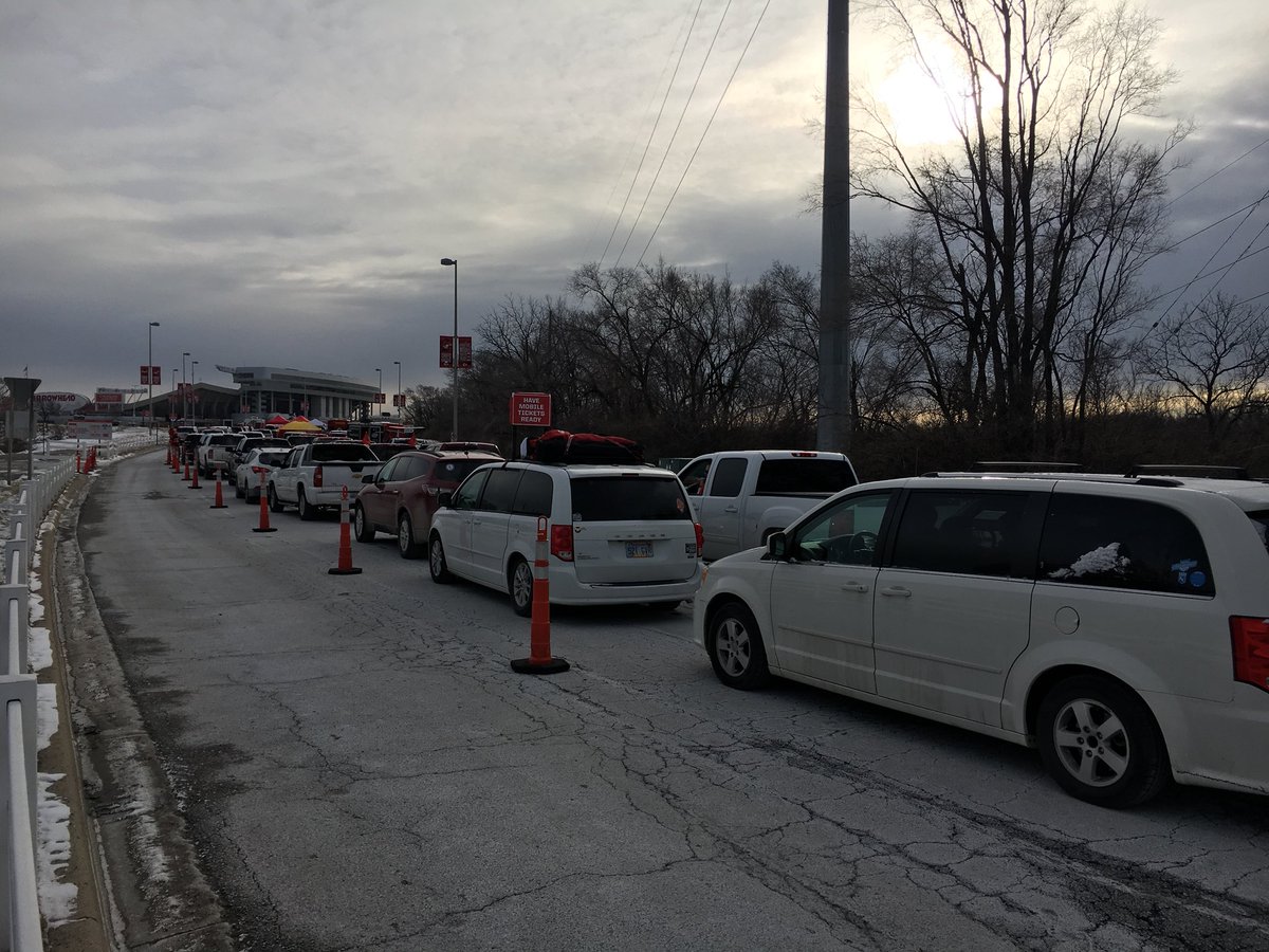 It’s 9:30. Kickoff isn’t for eight hours. It’s 10 degrees outside. 

And #ChiefsKingdom is already here.
