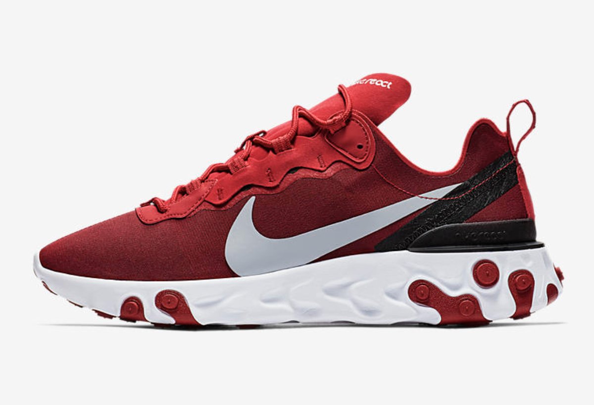 SOLELINKS's tweet image. Ad: Grab the Nike React Element 55 'Gym Red/White' under retail for $104 + shipping, use code MLK2019E =&amp;gt; bit.ly/2FKLSHq
