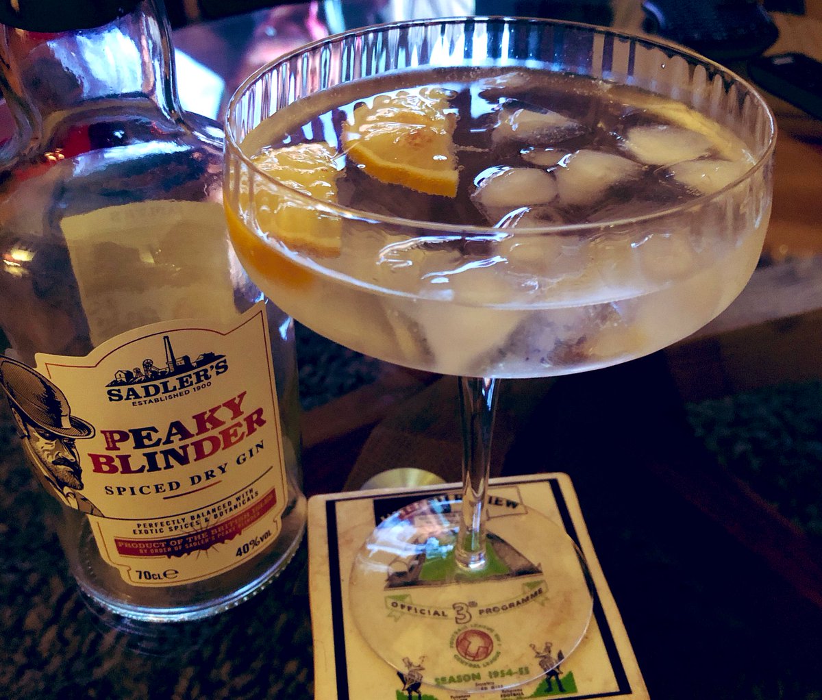 Peaky Blinder gin in Peaky Blinder style 💕 @sadlersales @ThePeakyBlinder
