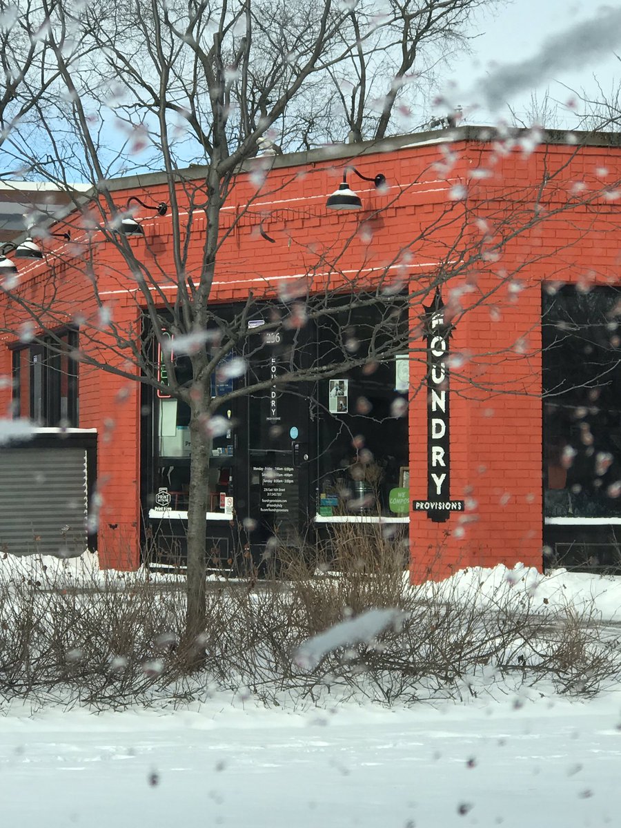 Cold outside. Warm coffee and smiling faces inside. ☕️ Open ‘til 3 with donuts and pastries to make this snowy day a little sweeter