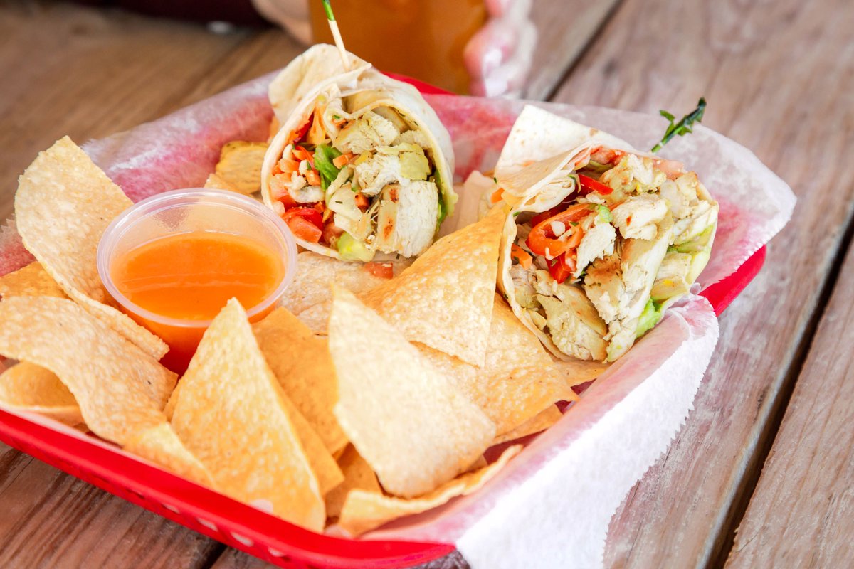 Washbangers's tweet photo. TWO weeks till the Jamaican Jerk Chicken Wrap is gone!! 🇯🇲 

January's special is the Jamaican Jerk Chicken wrap with a mango pico and a habanero mango hot sauce with tortilla chips on the side. A tasty choice for those with new resolutions! 😉

#HangAtHarveys https://t.co/zPOr3tp7AZ