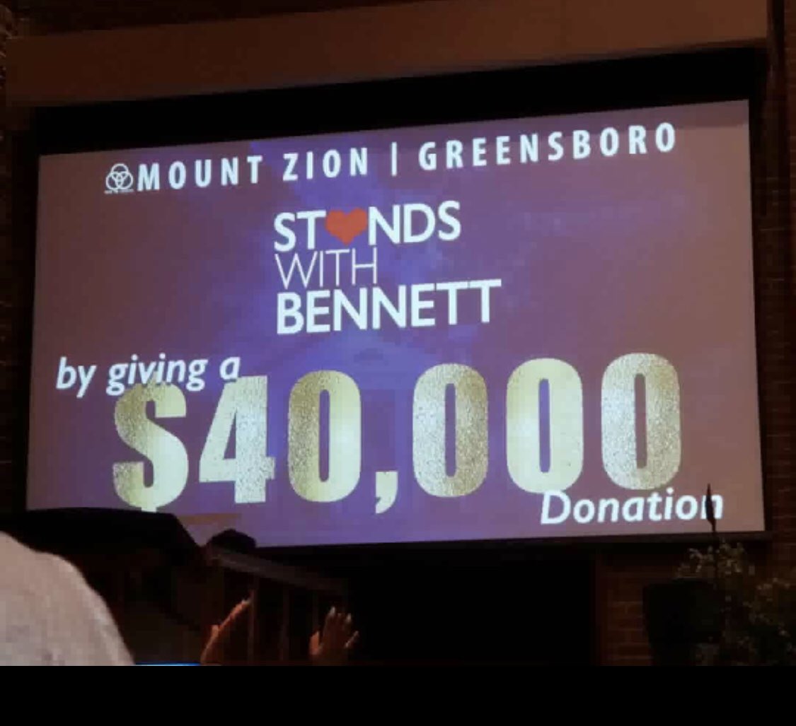 jackiejohnson's tweet photo. When your church @MTZBC1 blesses your Alma Mater on Sunday Morning @BennettCollege. #ServeTheCity #GodisAProvider . My God !!! 🙌🏾🙌🏾🙌🏾🙌🏾 @BryanJPierceSr #StandWithBennett https://t.co/XDIvMxKsBd