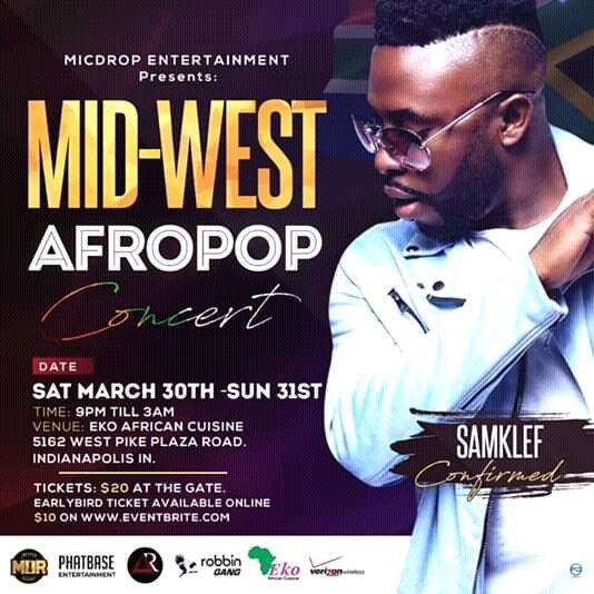lharryvee's tweet photo. #Alpha_records and #mic_drop_records on this... It's about to go down in Indianapolis USA later this month...
First artiste is confirmed @SAMKLEF @BadmanTeddyA @TPrince_Afribac https://t.co/MVmCoPtRKa