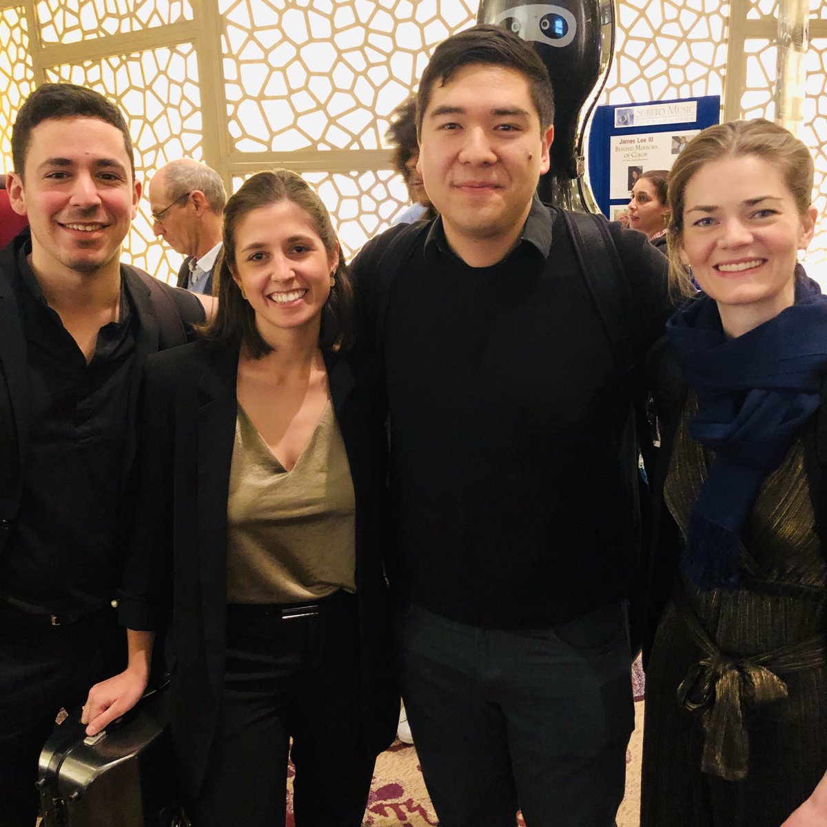 violinchannel's tweet photo. We’re here in NYC for the Chamber Music America Annual Conference - the world’s premier gathering of international ensemble music professionals | Showcasing this week, 2018 Astral Artists 1st prize winners the Vera Quartet #CMAConference @CMA_Tweets @VeraQuartet @AstralArtists https://t.co/Xu7eyVEXDE
