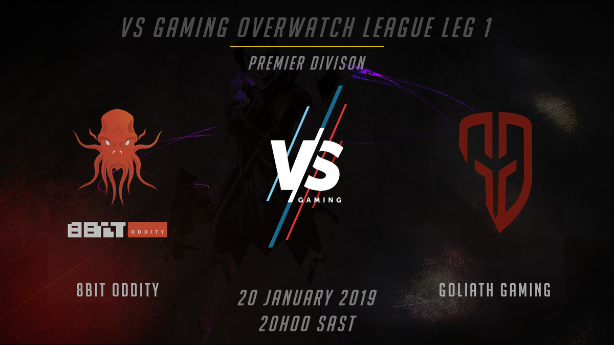 ZAOverwatch's tweet photo. Prem Division @VSGamingWorld Overwatch action tonight! Catch @GoliathGamingZA vs @8Oddity live at 20:00 on @C_O_W_SA Twitch and Youtube!

🔴Twitch: https://t.co/41dHQwUqsI     
🔴Youtube: https://t.co/YvBmaAZYEX     

🎙️@NaoriMizuki 
🎙️@TrinocGames https://t.co/fDTWu817bT